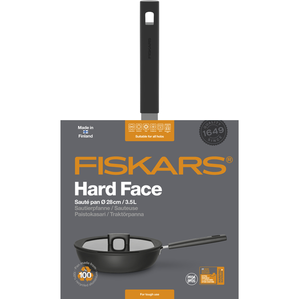 Serpenyő fedővel FISKARS Hard Face, 28 cm, 3,5 l 11