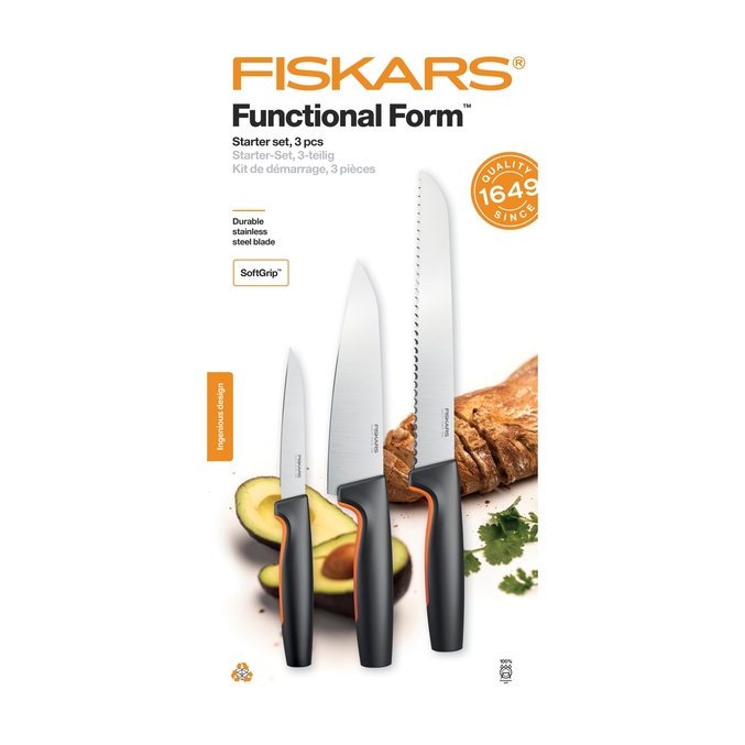 Kezdő késkészlet FISKARS Functional Form, 3db 1