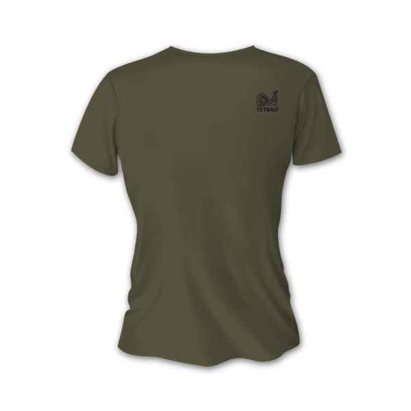 Női rövidujjú póló zöld TETRAO - vadászatszivből  3