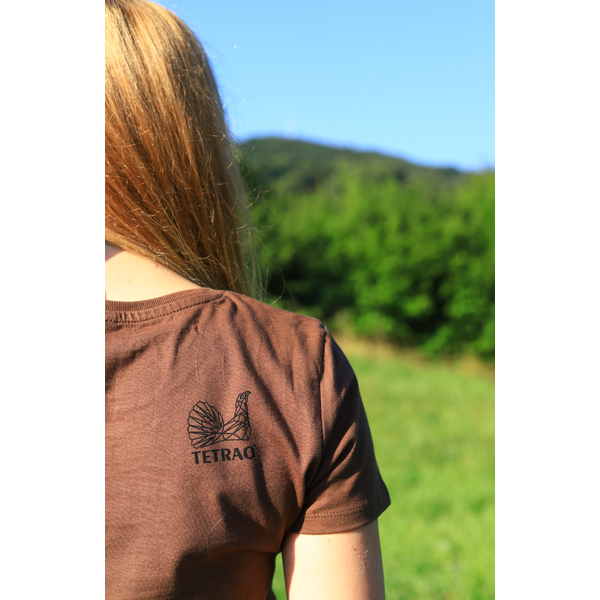 Női rövid ujjú póló barna TETRAO - Őzbak nagy 5
