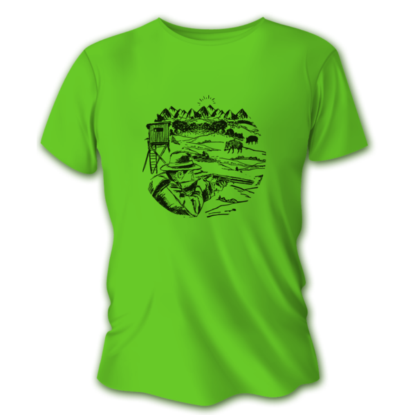 Férfi rövid ujjú póló TETRAO magasles - halvány zöld