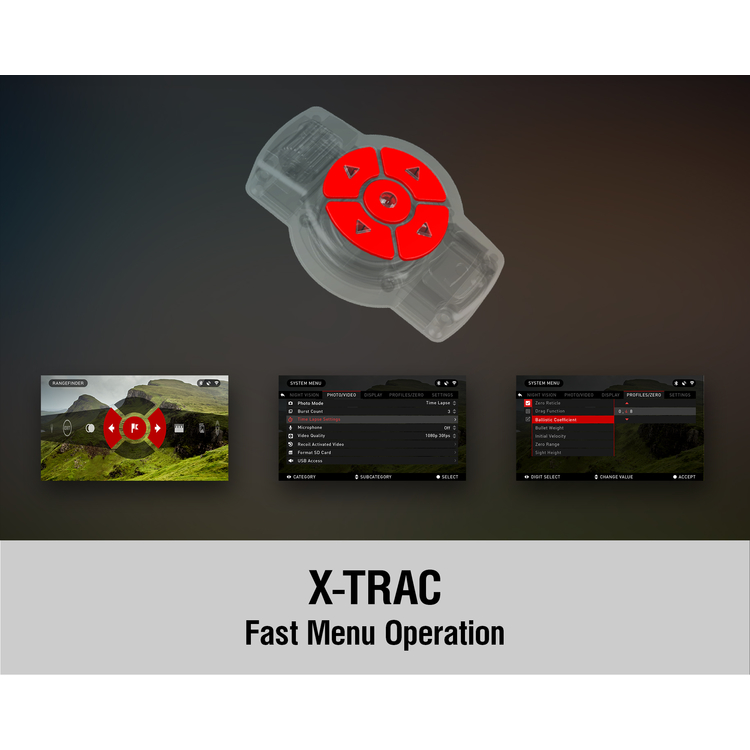 Távirányító éjjelllátókhoz és hőkamera céltávcsövekhez ATN X-Trac 4
