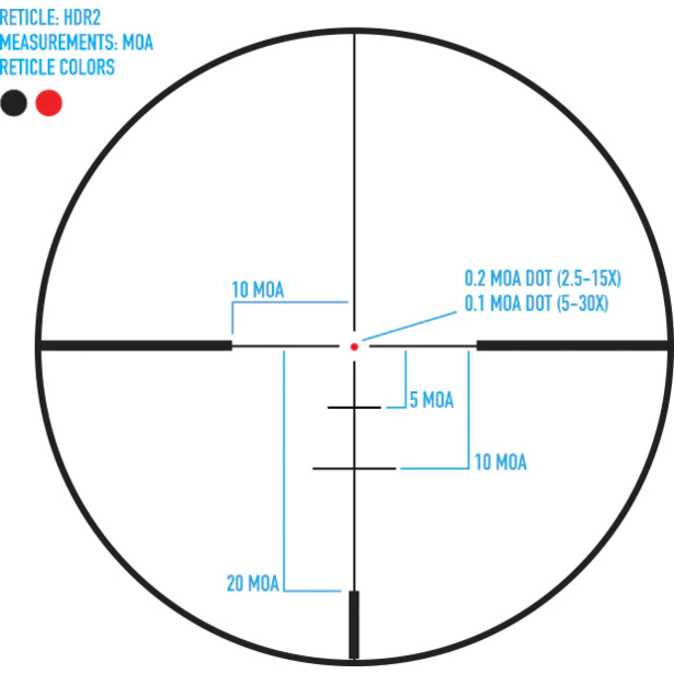 Céltávcső Sightmark Presidio 2,5-15x50 HDR2 SFP 6