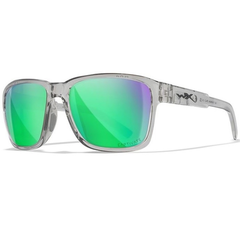 Szemüveg Wiley X Trek Captivate polarizált zöld lencse szürke keretben