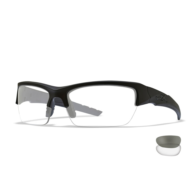 Szemüveg Wiley X Valor smoke grey/clear lens, matte black frame