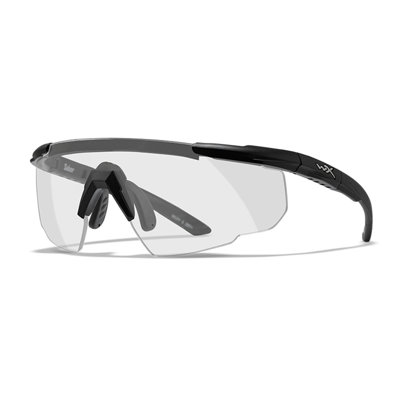 Sport szemüveg Wiley X 303 Saber Advanced, átlátszó üveg, fekete matt keret + tok