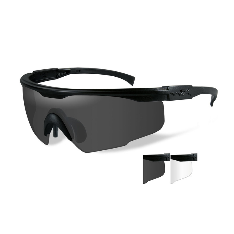 Lövész szemüveg Wiley X szürke + átlátszó üveg matt fekete keretben
