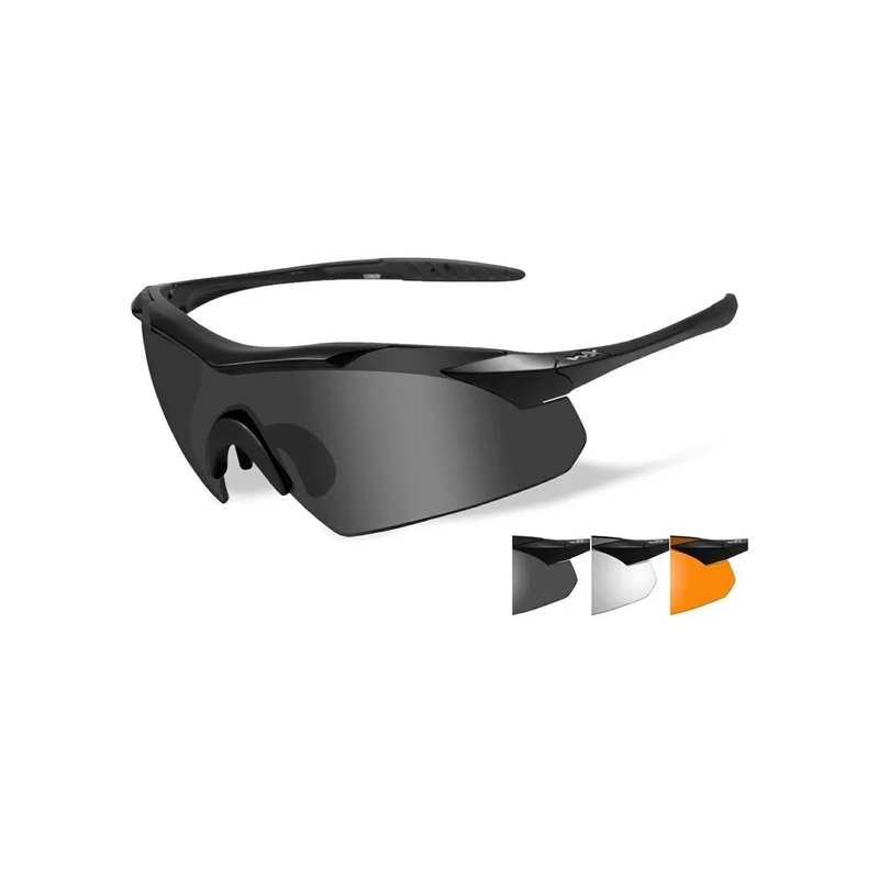Lövész szemüveg Wiley X Vapor szürke + átlátszó + narancssárga üvegek