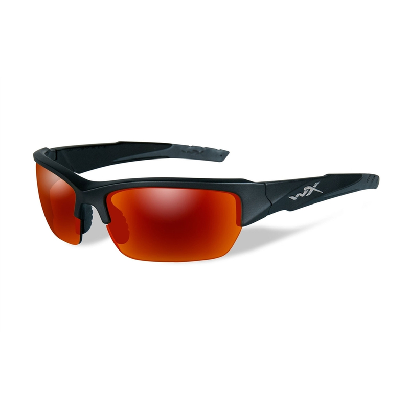 Taktikai szemüveg Wiley X Valor Crimson polarizált lencsékkel, matt fekete keretben
