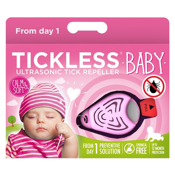 Ultrahangos riasztó kullancsok ellen TICKLESS BABY/KID gyermekeknek - rózsaszín 1