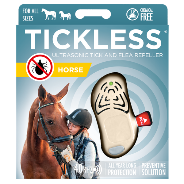 Ultrahangos riasztó kullancsok ellen TICKLESS HORSE lovakra - fehér