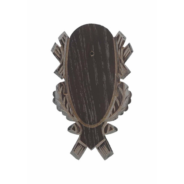 Faragott tölgyfa trófea alátét Oak 4 18x9 cm - sötét
