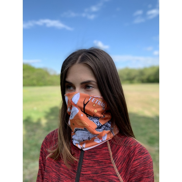 Multifunkcionális arckendő TETRAO narancssárga rőka 1db