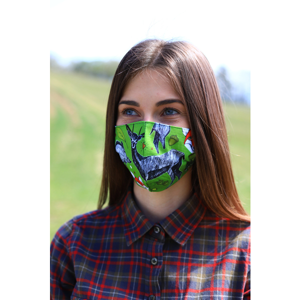  Pamut védő arcmaszk TETRAO – erdő zöld 1 db