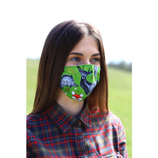  Pamut védő arcmaszk TETRAO – erdő zöld 1 db 1