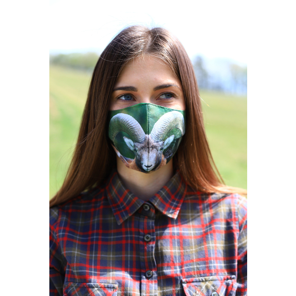 Pamut védő arcmaszk TETRAO– muflon 1 db 2