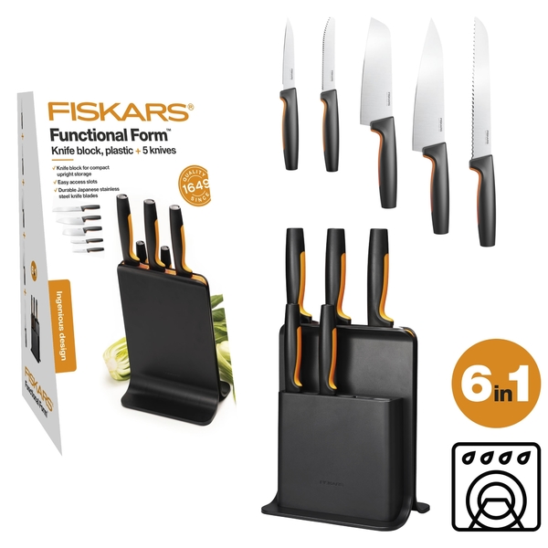 Tartó 5 késsel FISKARS Functional Form 2