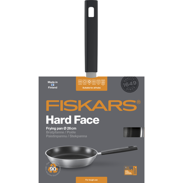 Serpenyő FISKARS Hard Face rozsdamentes acélból készült, 26 cm 4