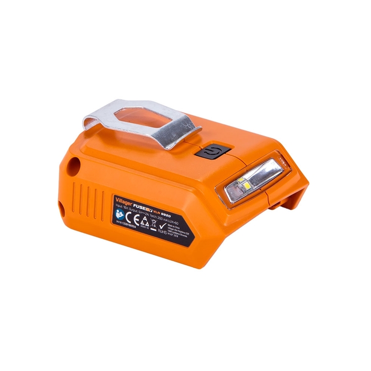 Akkumulátoros lámpa + USB töltő VILLAGER FUSE VLN 9920 (akkumulátor és töltő nélkül) 2