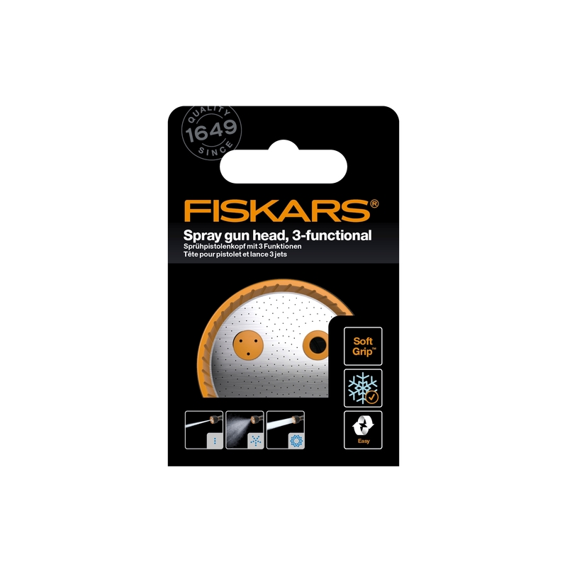 Öntöző zuhanyfej 3 funkcióval FISKARS SoftGrip 3